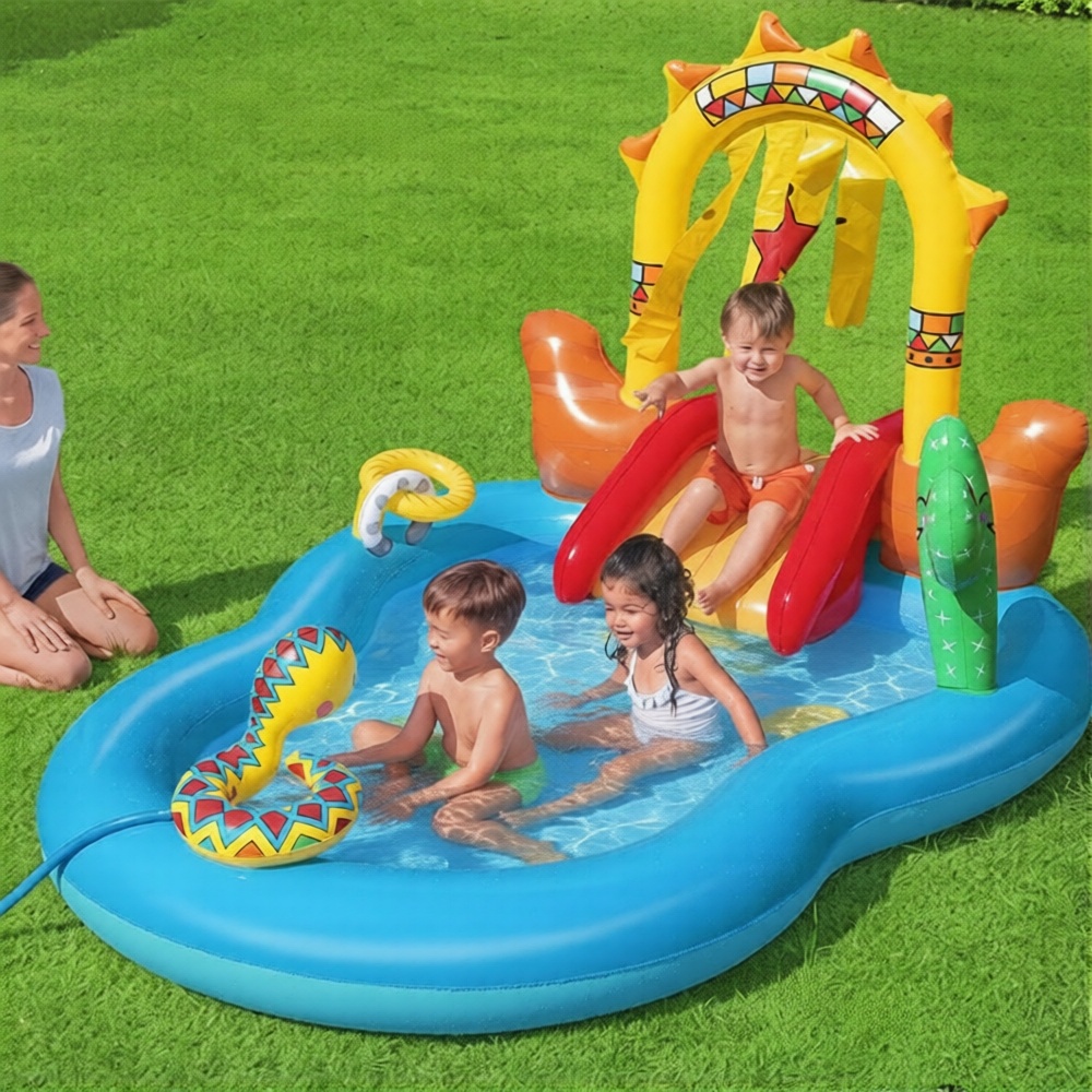 Toboggan gonflable avec accessoires 4en1 264 cm x 188 cm x 140 cm -Bestway – Image 4