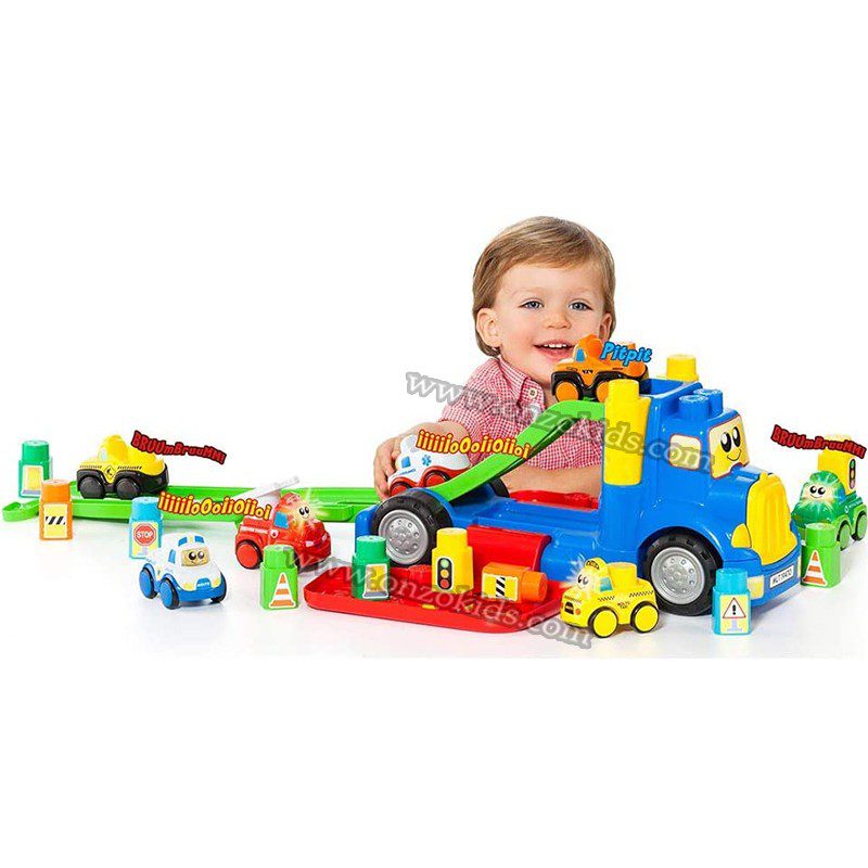 Camion porte voitures avec Blocs de Construction - Molto