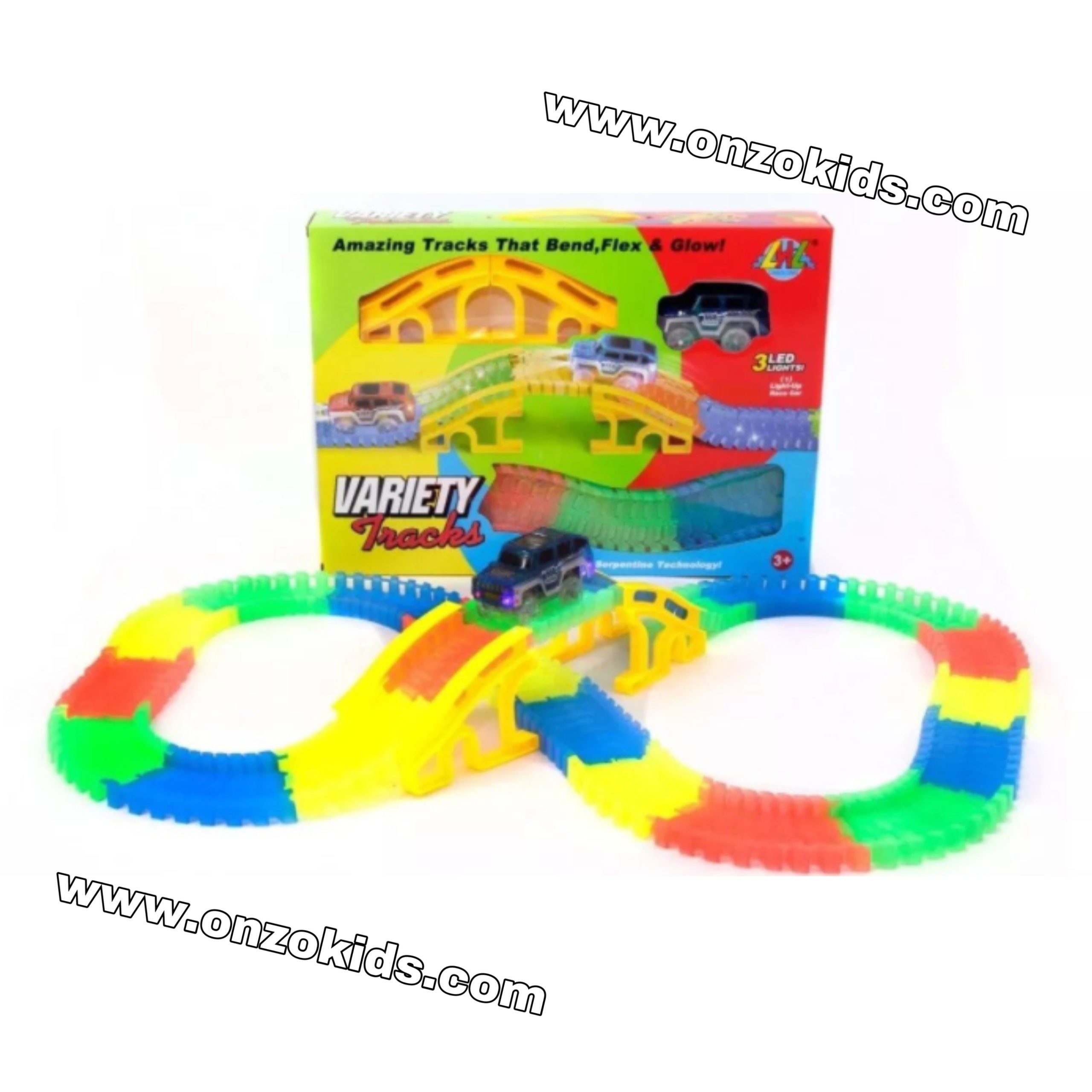 Pistes de variétés flexibles 128 pièces