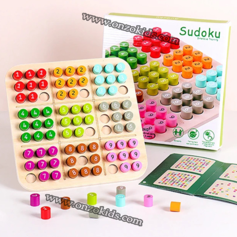 Sudoku échecs logique jouets enfants en bois – Image 8