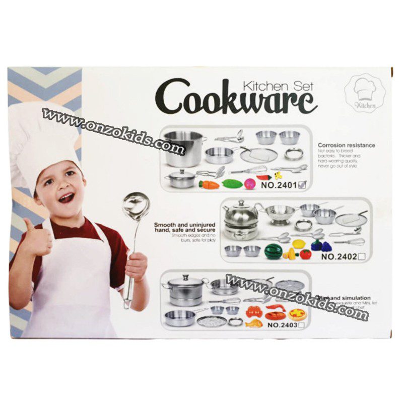 Jouets de cuisine en inox avec fruits et légumes – Image 5