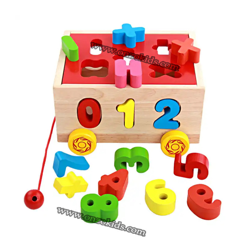 Cubes d'activité en bois, trieur en forme de bébé – Image 4