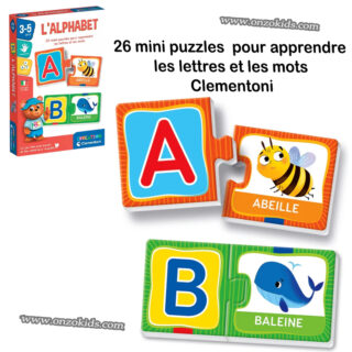 26 mini puzzles pour apprendre les lettres et les mots - Clementoni