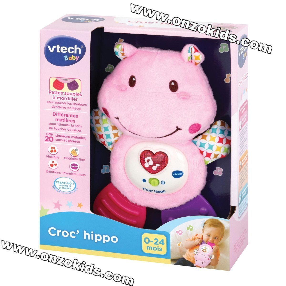 Croc Hippo Rose et Bleu Vtech – Image 4