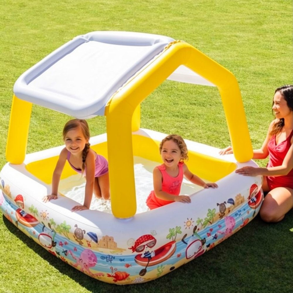 Piscine gonflable avec auvent 157 x 157 x 122 cm - Intex – Image 2