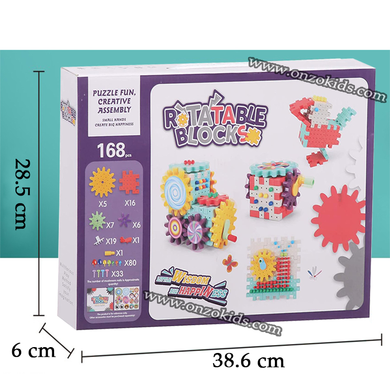 Jouet de blocs rotatifs 168 pcs – Image 2