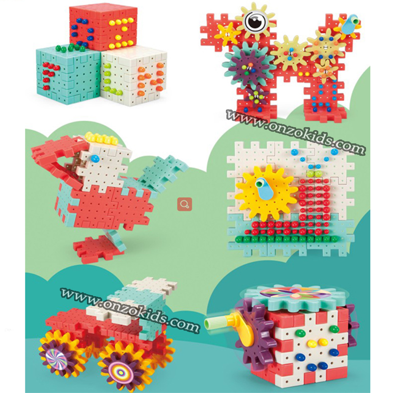 Jouet de blocs rotatifs 168 pcs