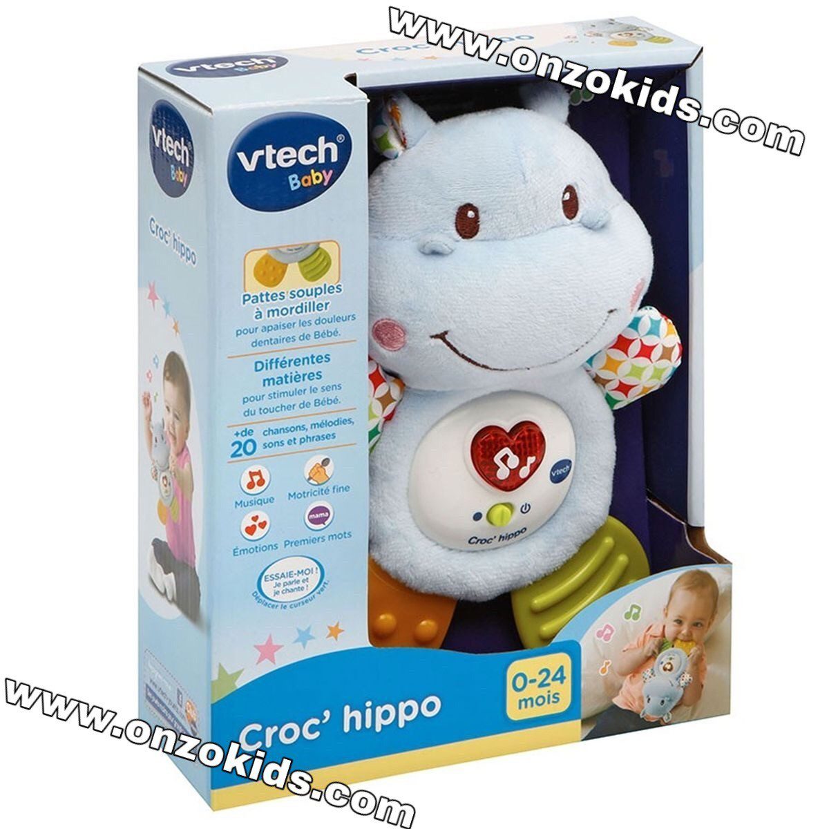 Croc Hippo Rose et Bleu Vtech – Image 2