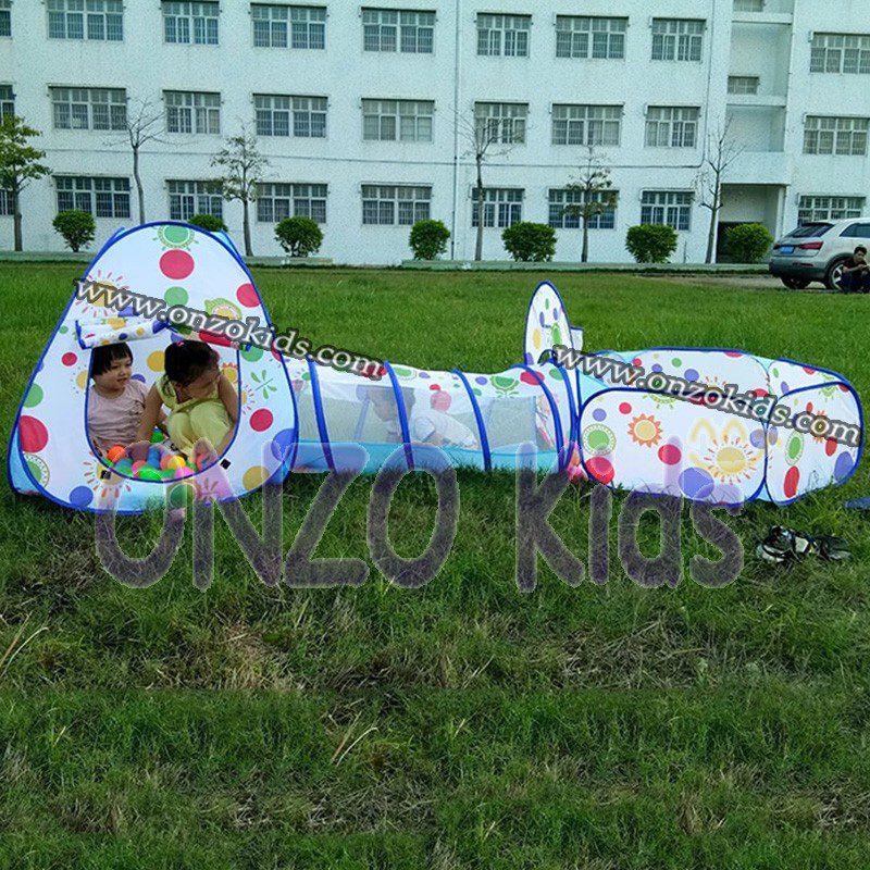 Tente + Tunnel + Air de jeu + 60 Balles pour bébé et enfant