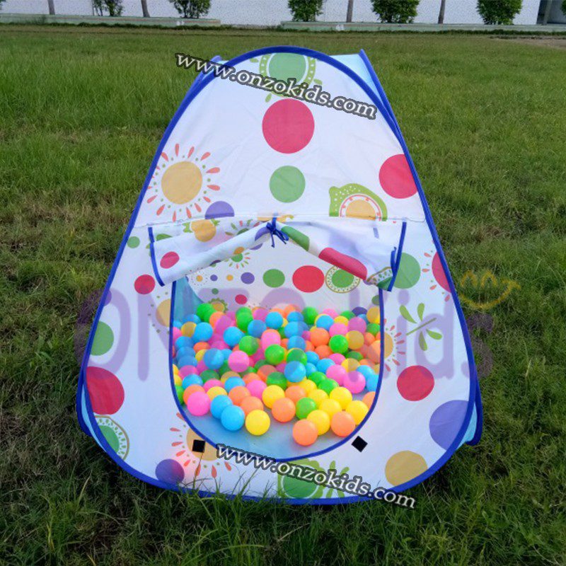 Tente + Tunnel + Air de jeu + 60 Balles pour bébé et enfant – Image 2