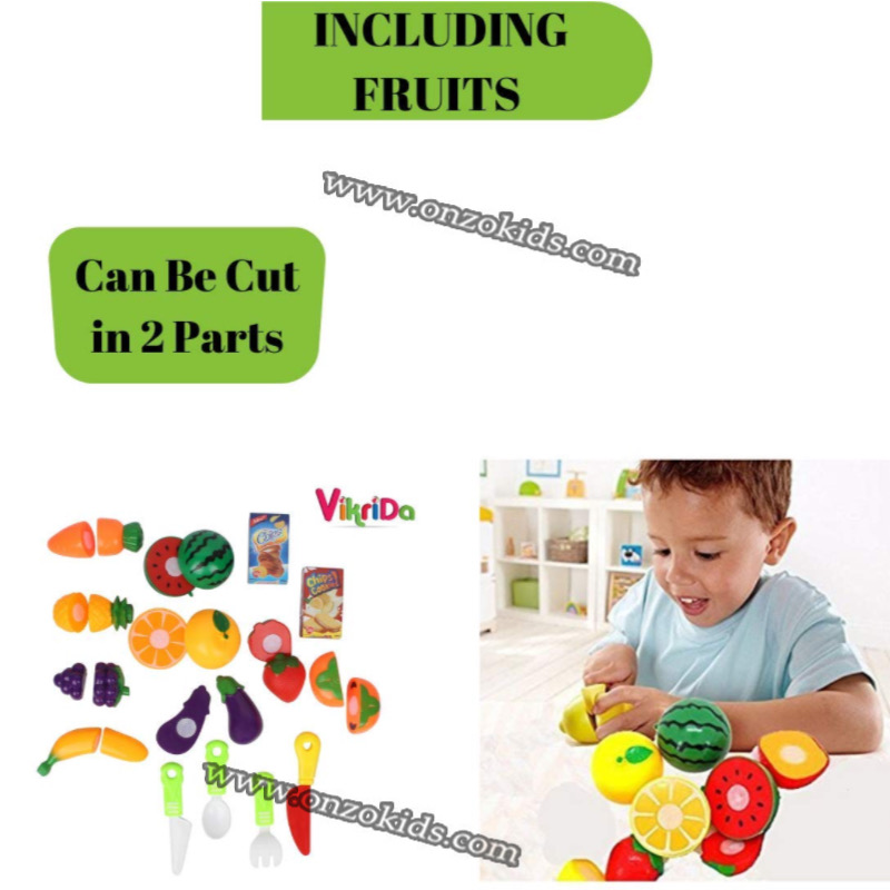 Ensemble de cuisine de jeu de fruits pour enfants 37 piéces avec accessoires – Image 8