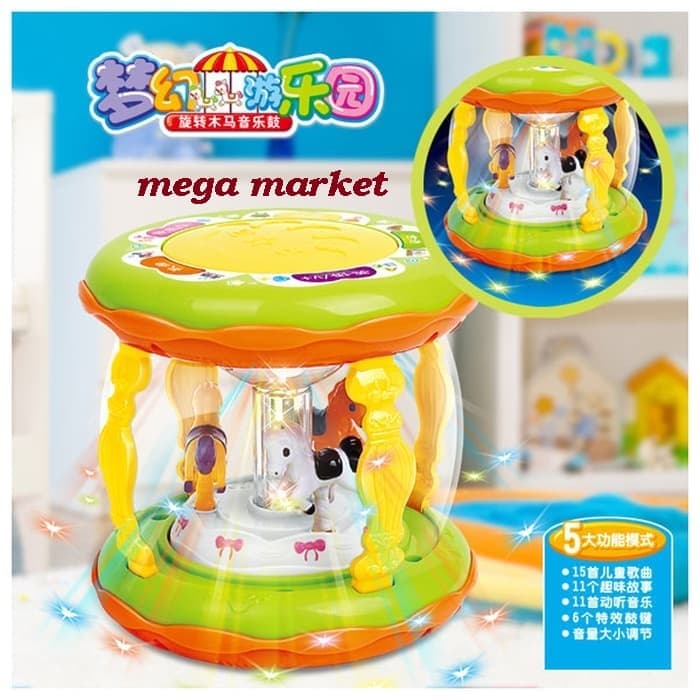 Tambour de musique rond Wonderland pour enfants