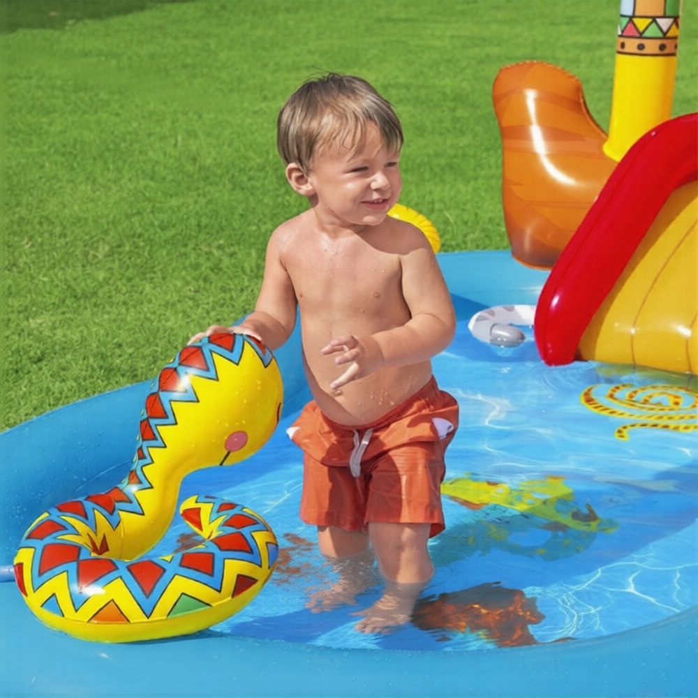 Toboggan gonflable avec accessoires 4en1 264 cm x 188 cm x 140 cm -Bestway – Image 2