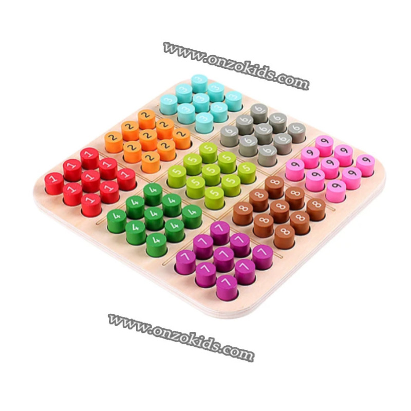 Sudoku échecs logique jouets enfants en bois – Image 2