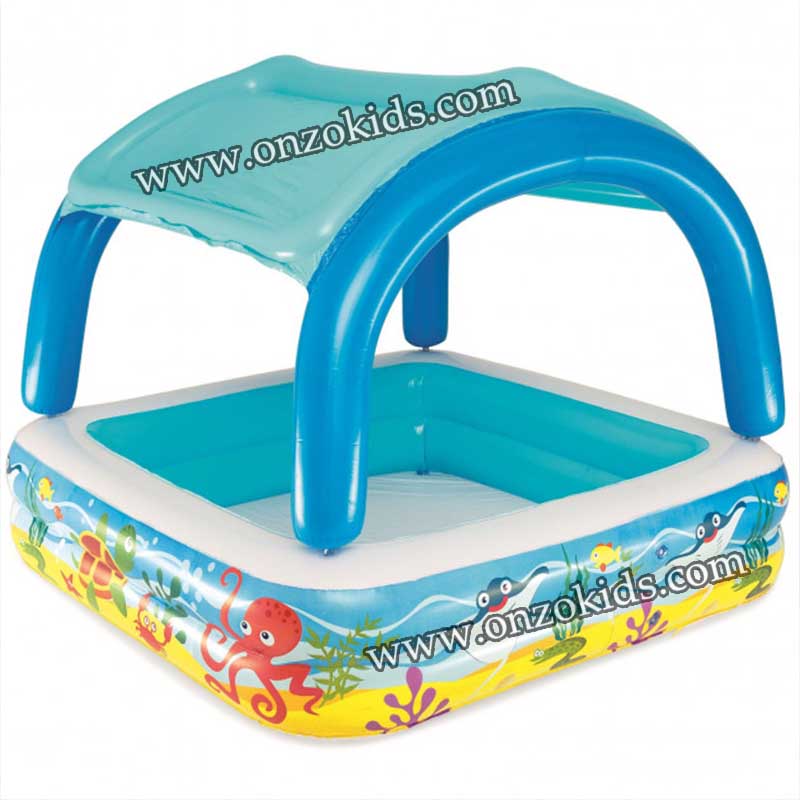 Piscine pour enfant avec auvent gonflable 140 x 140 x 114 cm - Bestway – Image 2