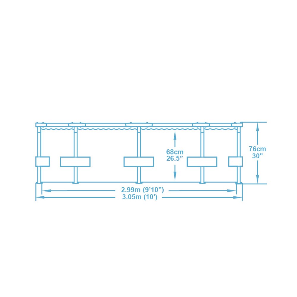 Piscine Hors-Sol Ronde Steel Pro Max avec moteur 305×76 Cm -Bestway – Image 10