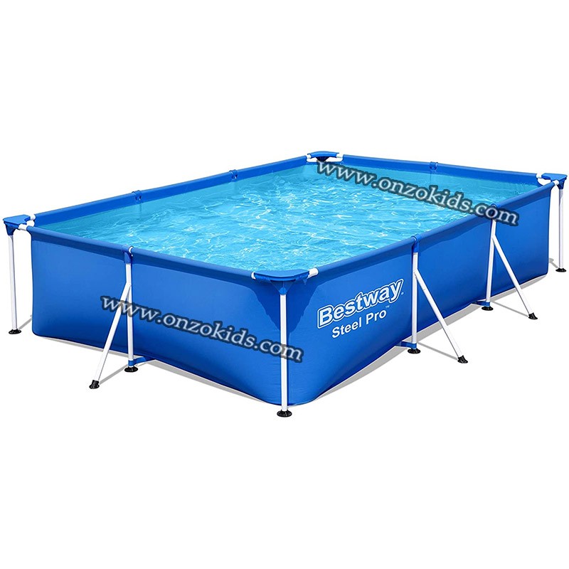 Piscine rectangulaire Steel Pro avec pompe de filtration 300 x 201 x 66 cm -Bestway – Image 2