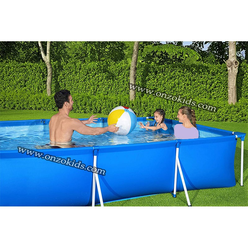 Piscine rectangulaire Steel Pro avec pompe de filtration 300 x 201 x 66 cm -Bestway – Image 3