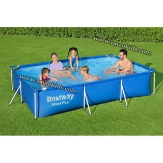 Piscine rectangulaire Steel Pro avec pompe de filtration 300 x 201 x 66 cm -Bestway – Image 5
