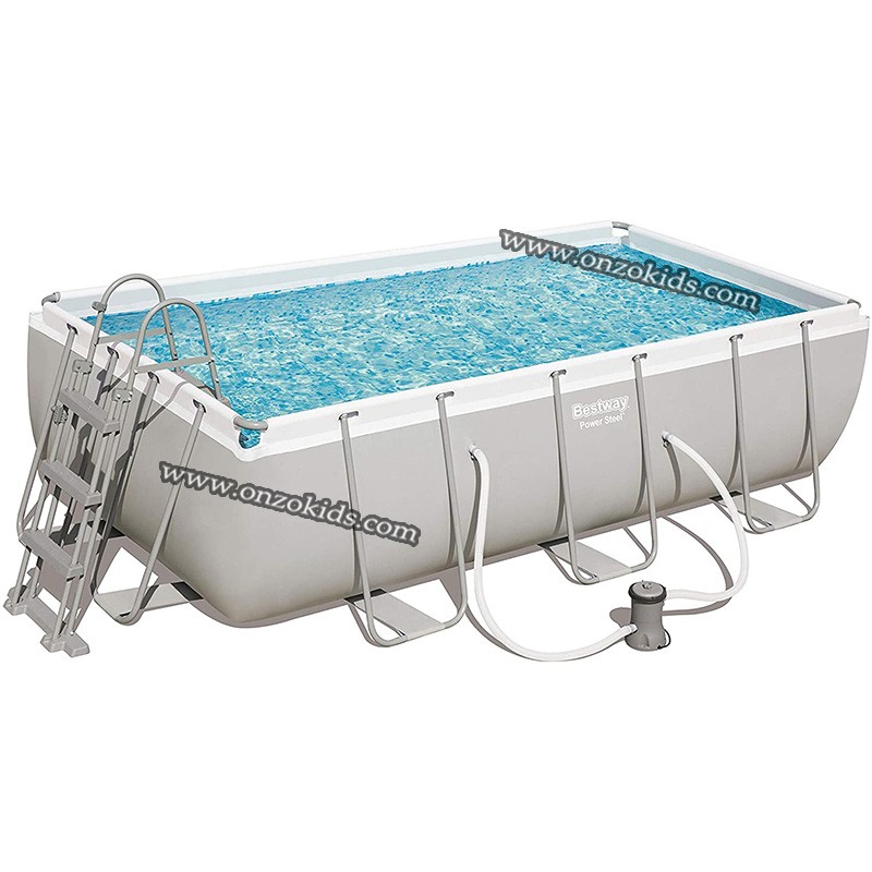 Piscine Power Steel Rectangulaire Tubes acier 404 x 201 x 100 cm -Bestway – Image 3