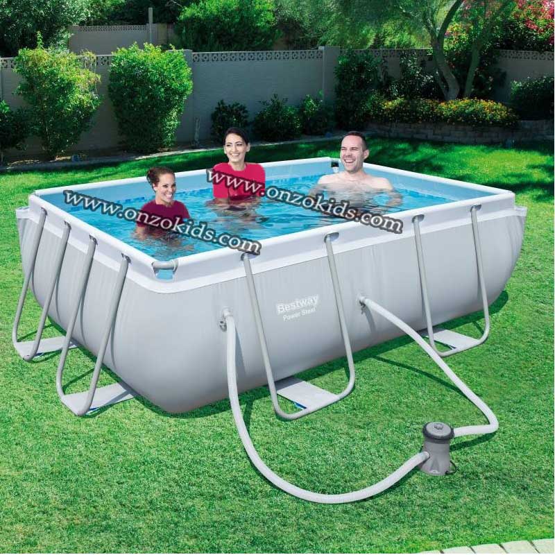 Piscine Hors-Sol Rectangulaire Power Steel 282x196x84cm - Bestway – Image 2