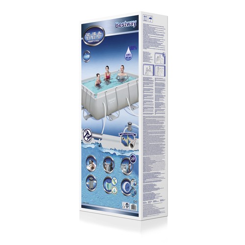 Piscine hors sol cadre en acier Rectangulaire 282 x 196 x 84 cm - Bestway – Image 10
