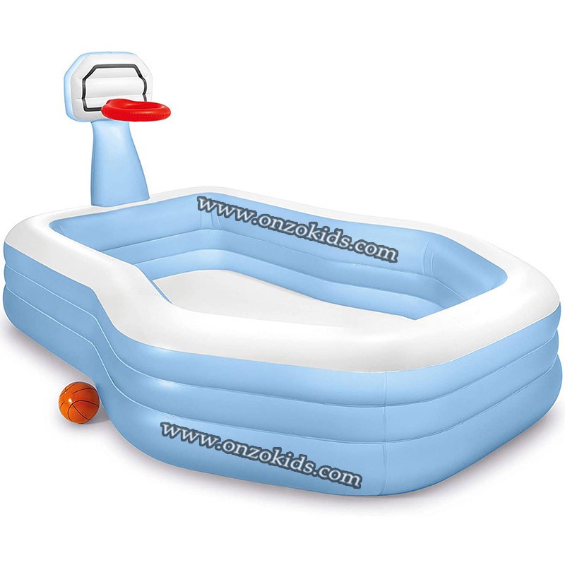 Piscine familiale avec panier de basket 257 x 188 x 135 cm -Intex – Image 2