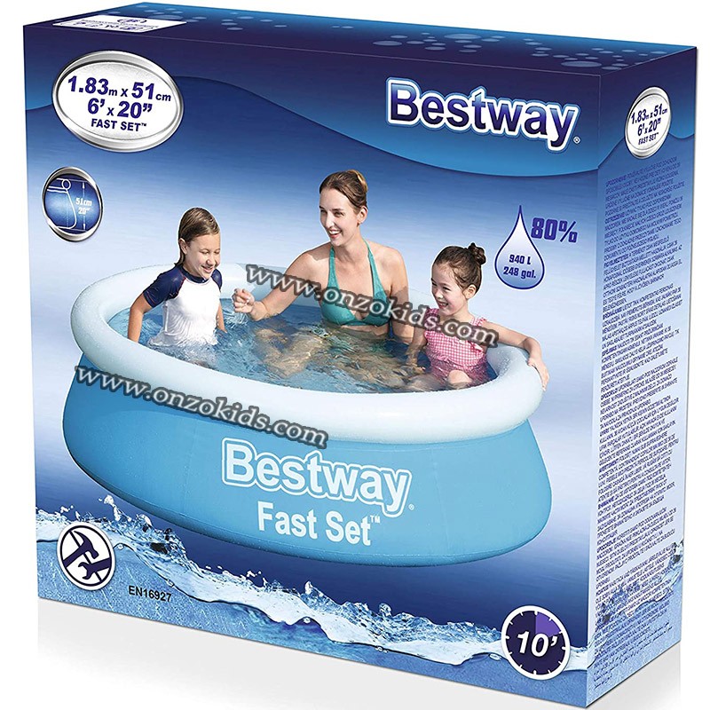 Piscine hors sol Fast Set™ ronde 183 x 51 cm -Bestway – Image 7