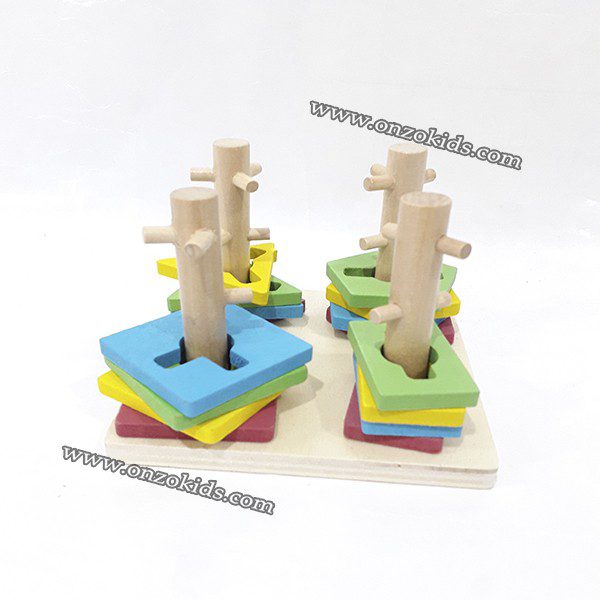 Puzzle géométrique en bois