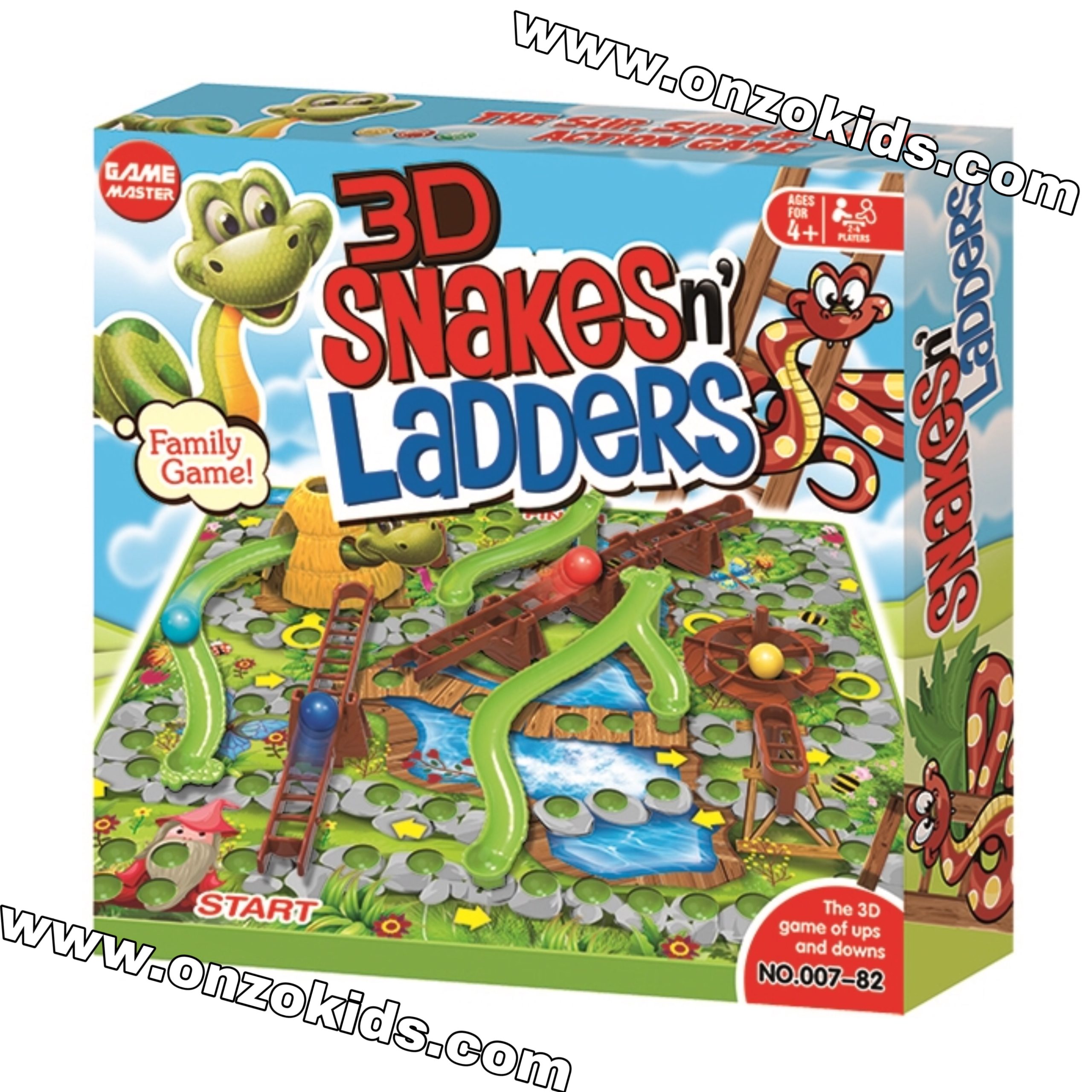 jeu des serpents et échelles 3D