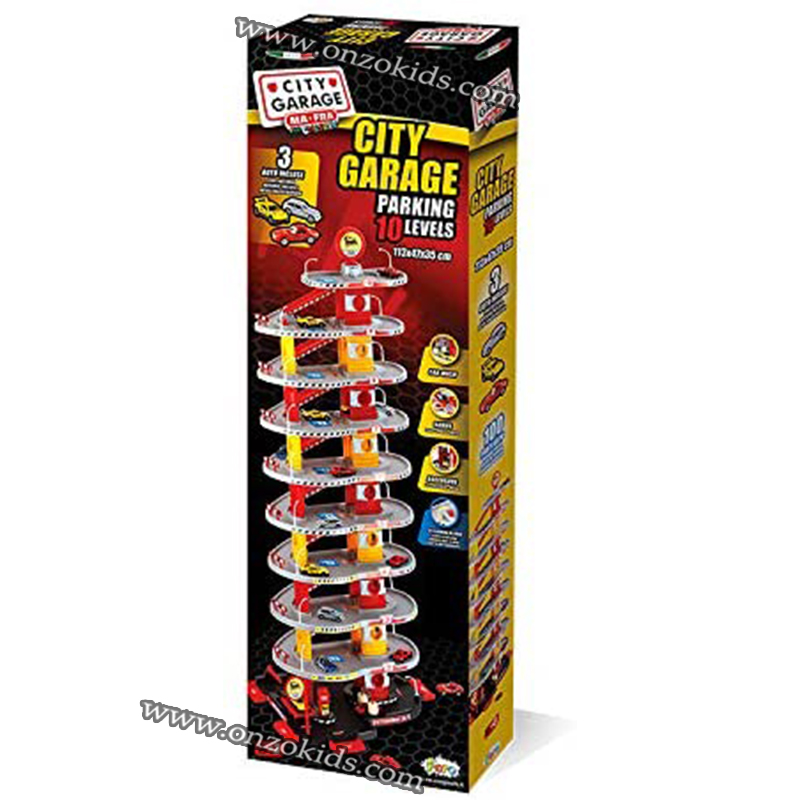 Circuit et garage parking 10 Étages avec 3 Voitures pour enfants | FARO – Image 4