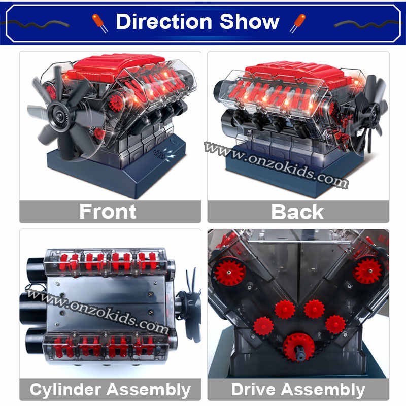 Moteur V8 model engine 270 pcs - Buki france – Image 5