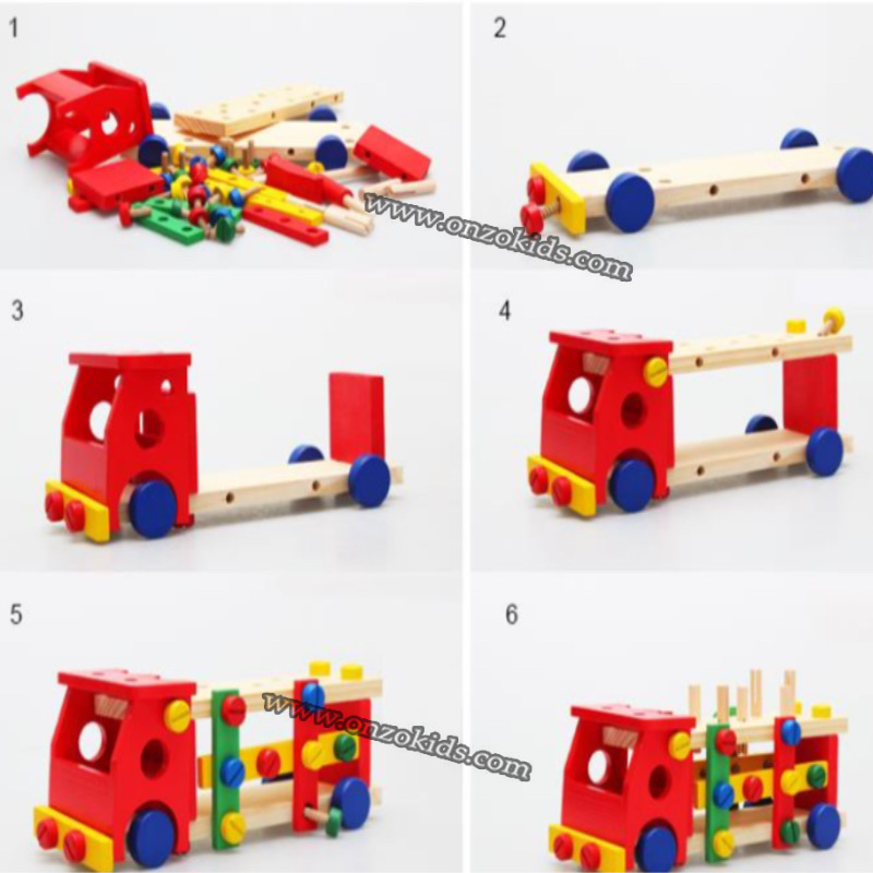Voiture en bois colorée plusieurs modèles – Image 4