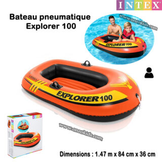Bateau Pneumatique Gonflable  Explorer 100 147 cm X 84 cm X 36 cm- Intex