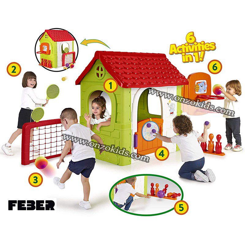 Maison pour enfant Multi-Activités 6 en 1 - FEBER – Image 2