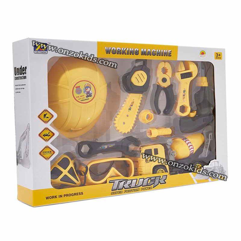 Ensemble d'outils de travail avec camion pour enfants