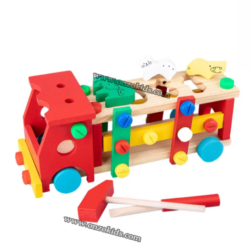 Voiture en bois colorée plusieurs modèles – Image 9