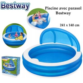 Piscine familiale avec parasol 241 x 140 cm-Bestway