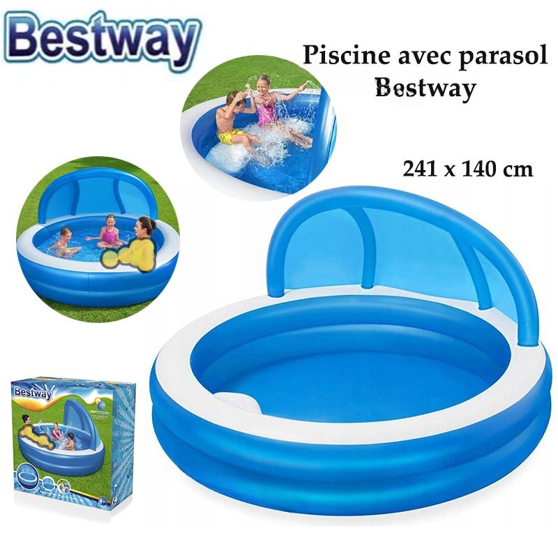 Piscine familiale avec parasol 241 x 140 cm-Bestway