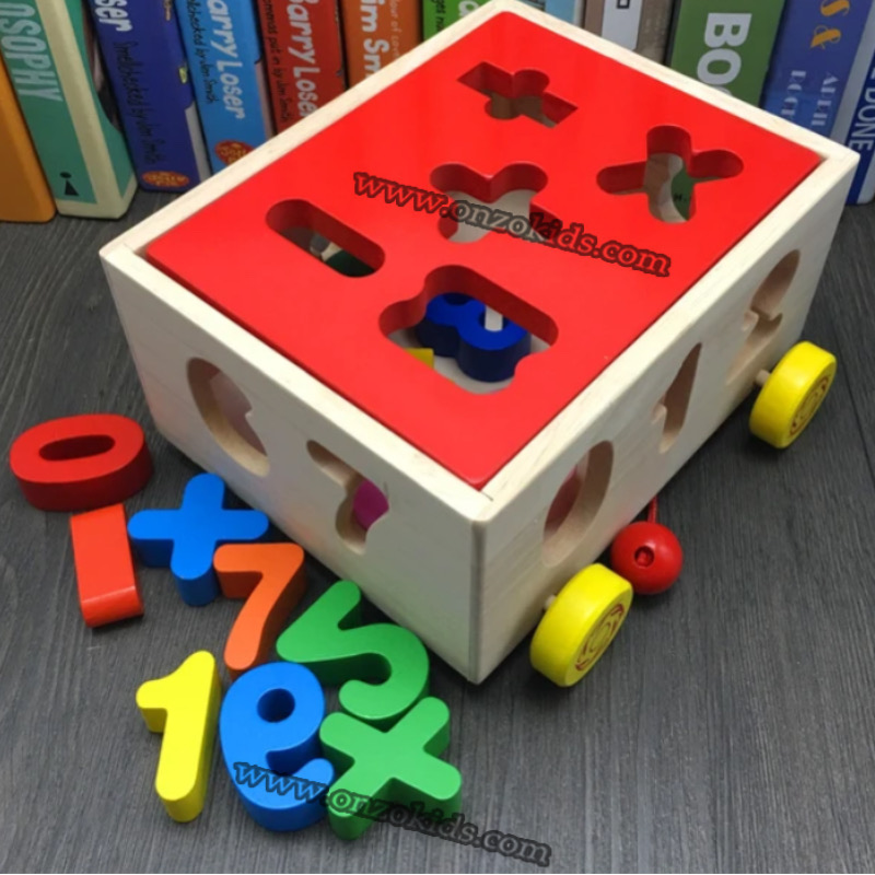 Cubes d'activité en bois, trieur en forme de bébé – Image 8
