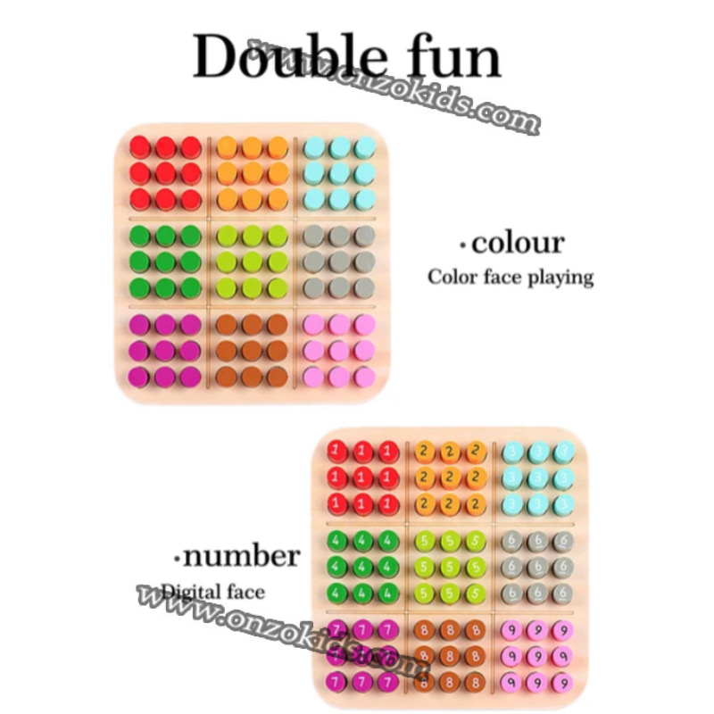 Sudoku échecs logique jouets enfants en bois – Image 6