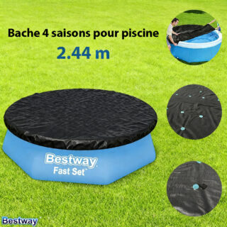 Bache 4 saisons pour piscine 2.44 m - Bestway