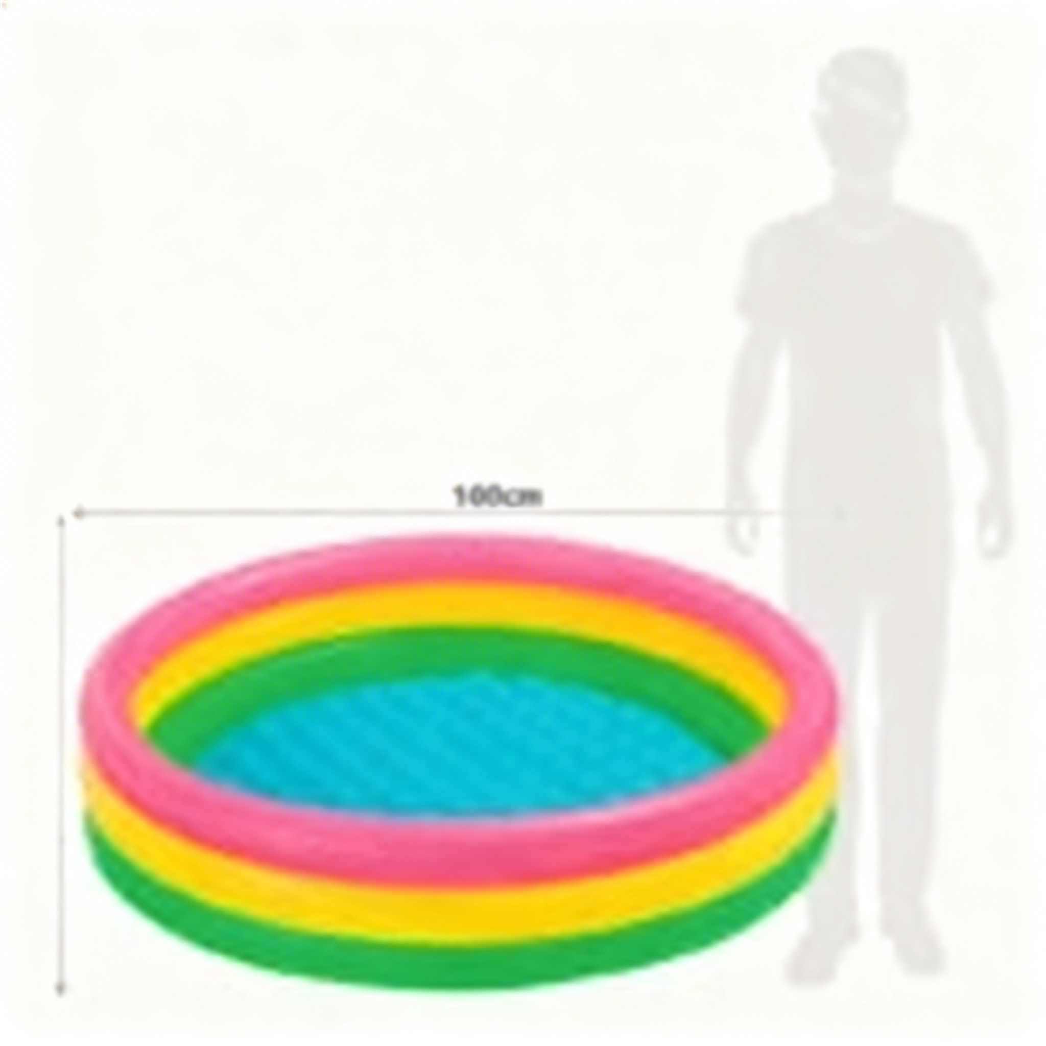 Piscine Gonflable 3 Anneaux 147X33Cm Multicolore-INTEX – Image 2
