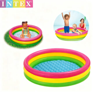 Piscine Gonflable 3 Anneaux 147X33Cm Multicolore-INTEX