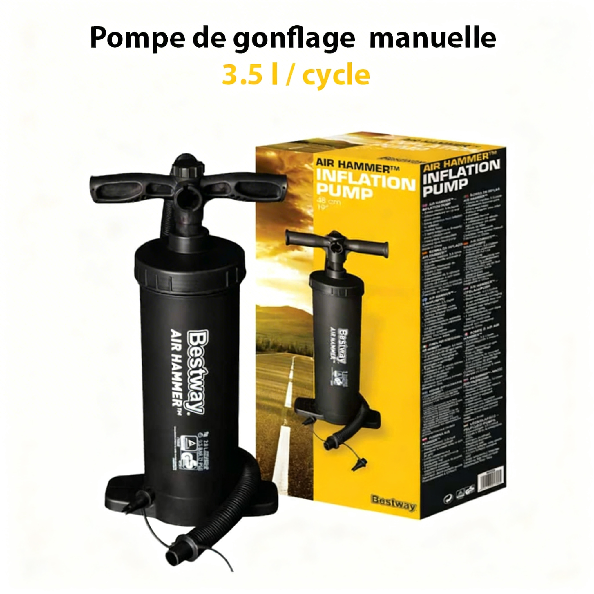 Pompe de gonflage manuelle 3.5 l / cycle - Bestway