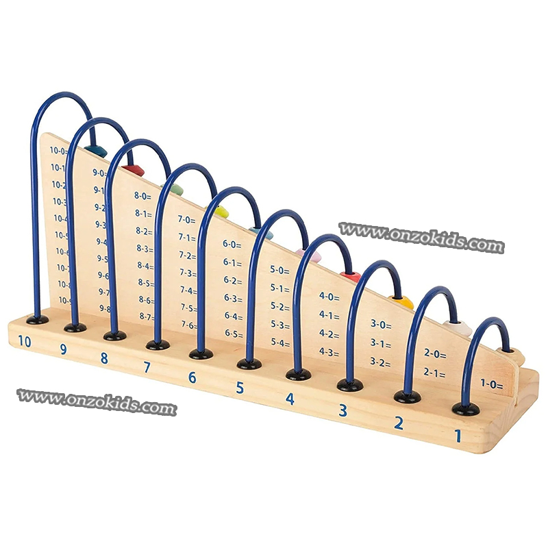 Abacus double face en bois – Image 3