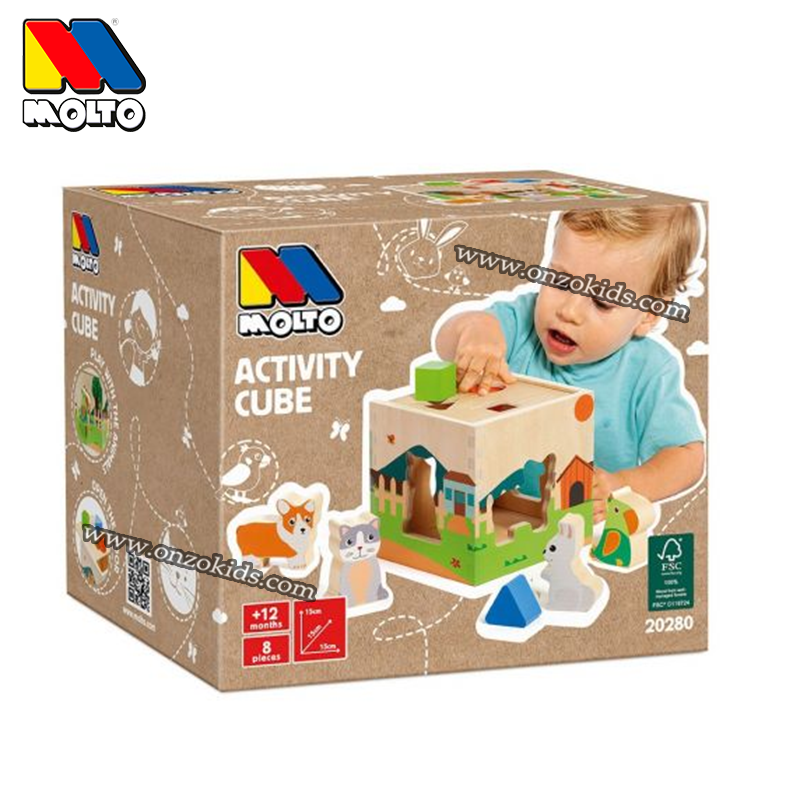 Cube d'activité en bois pour enfant | Molto – Image 9