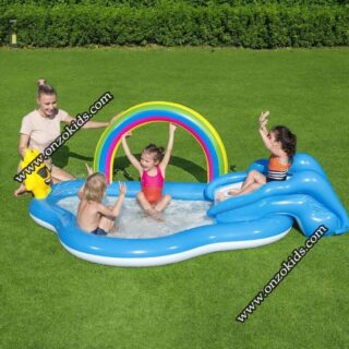 Piscine gonflable, Aire de jeux avec pataugeoire 257 x 145 x 91 cm - Bestway