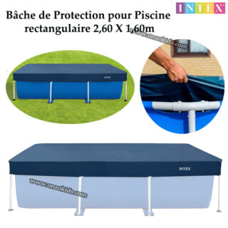 Bâche, Couverture Piscine rectangulaire 260 x 160 Cm - Intex