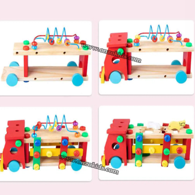 Voiture en bois colorée plusieurs modèles – Image 14